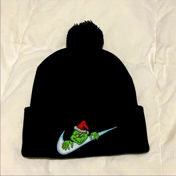 Grinch Black Knitted Beanie Hat